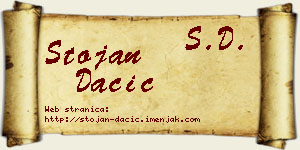 Stojan Dačić vizit kartica